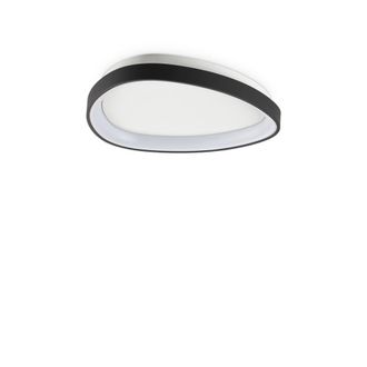 Netlighting Gemini Integrated LED Semi Flush Ceiling Light Black 2950lm 4000K