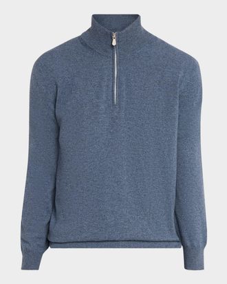Brunello Cucinelli Men & apos;s Cashmere Quarter-Zip Sweater