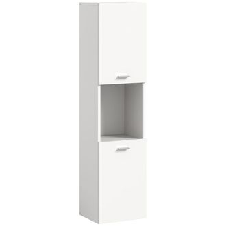 ebuy24 Mueble alto ba&ntilde;o Boston 2 puertas 1 ambiente blanco