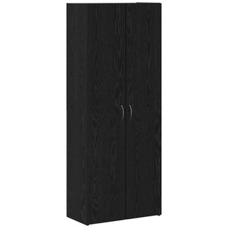 Berkfield Home Highboard Black Oak - 60 x 32 x 153 cm - Engineered wood