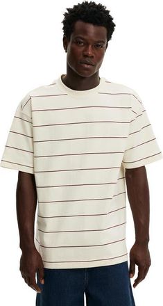 Cotton On Mens Box Fit T-Shirt in Creampuff True Burgundy at Nordstrom, Size Xx-Large