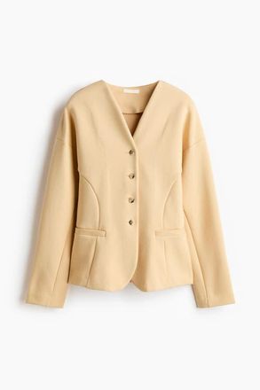 H&M Jersey Blazer in Beige at Nordstrom, Size X-Large