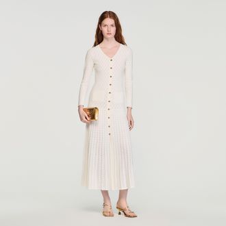 Sandro Fancy knit maxi dress