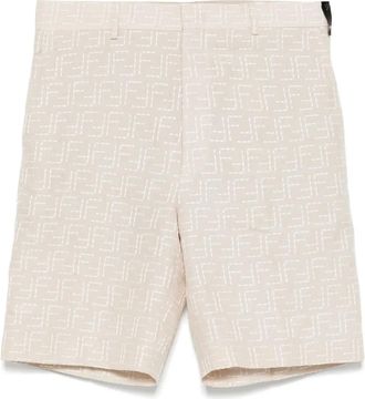 Fendi all-over FF-jacquard shorts - Neutrals