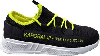 Kaporal Schoenen, Heren, Zwart, 43 EU, Urban Sneakers Zwart en Geel