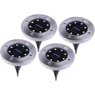 OEM Lampioni Solari Da Esterno - Set Da 4 Pezzi - Led - Impermeabili Ip65 - Illuminazione Paesaggistica - Acciaio Inossidabile