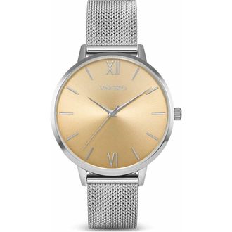 Vincero Eros Leather Strap Watch, 38mm in Bronze/silver at Nordstrom