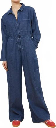 Loup Spencer Cargo Zip Jumpsuit In Indigo