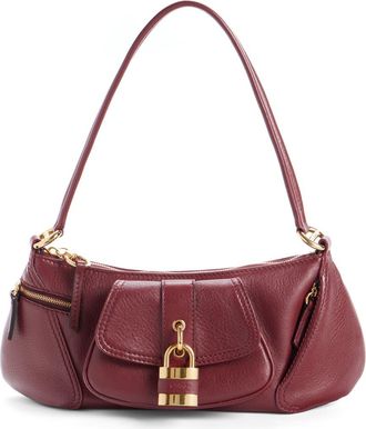 Chloé The 99 Leather Shoulder Bag in Brunet Red 622 at Nordstrom