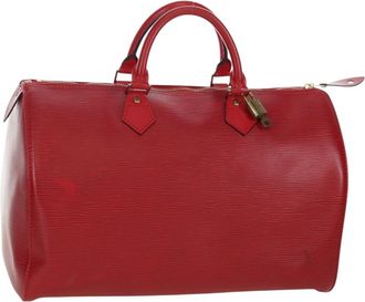 Louis Vuitton Speedy Epi Leather Red Leather Handbag (Pre-Owned)