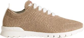 Kiton Beige Cashmere Gebreide Sneakers - Dames - Sneakers - Beige - 40 EU - Kasjmier - Schoenen