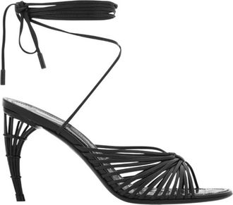 Ferragamo Atena 85 Cage Heel Sandals, Size 8 C