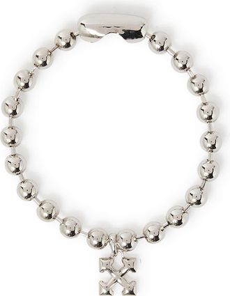 Off-white Mens Arrow Ball Chain Bracelet in Silver at Nordstrom, Size Medium