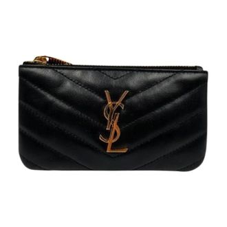 Saint Laurent Pre-owned Wallets, female, Black, Size: ONE SIZE Pre-owned Pouch