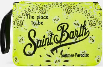 MC2 Saint Barth Parisienne Canvas Pouch Bag With Bandanna Print