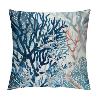 OEM Juego De Fundas De Almohada N&aacute;uticas Color Coral - Tema De Playa Oce&aacute;nica En Azul Y Blanco, Fundas Suaves Para Cojines De Sof&aacute;, Aptas Para Dormitorio/