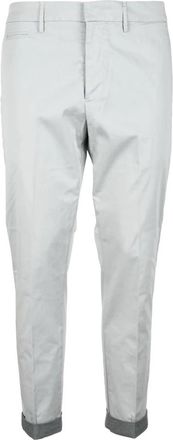 Dondup Joe broek met ritssluiting - Heren - Slim Fit Broeken - Grijs - W35 - Katoen - Broeken