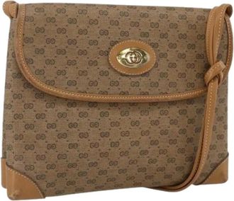 Gucci Pre-owned Cross Body Bags, female, Beige, Size: ONE SIZE Pre-owned Vintage Shoulder Bag