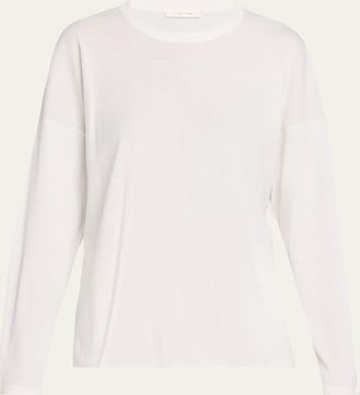 The Row Floris Cotton Long-Sleeve Top