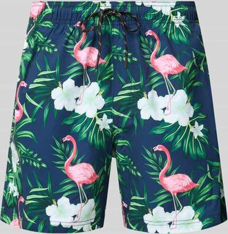 Jack & Jones Jack & Jones Regular Fit Badeshorts mit Gesäßtasche Modell MAUI in Dunkelblau, Größe S