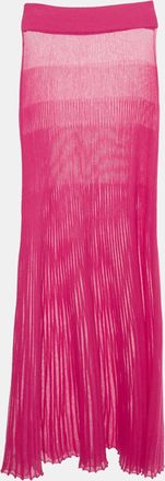 Jacquemus Pink Rib Knit Maxi Skirt