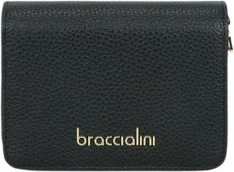 Braccialini Kleine leren portemonnee - Dames - Portefeuilles - Zwart - ONE Size - Leer - Accessoires