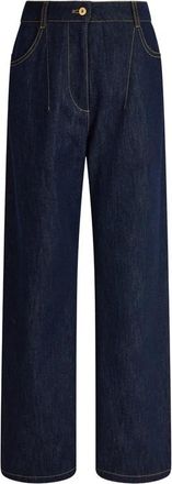 Patou Iconische Denim Broek - Dames - Loose Fit Jeans - Blauw - 2XS - Denim - Jeans