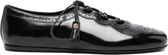 Churchs Black Leather Ballet Flats