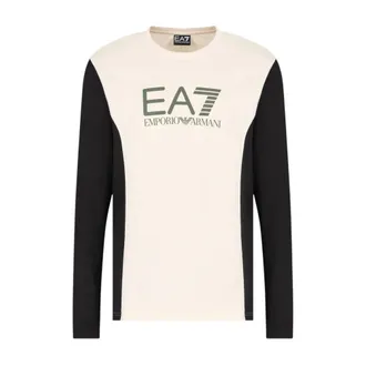 Emporio Armani Long Sleeve Tops, male, Beige, Size: XS T-shirt