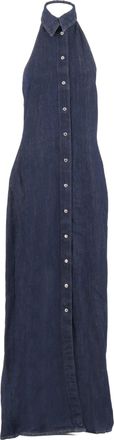 7 For All Mankind Blossom Halter Shirt Maxi Dress