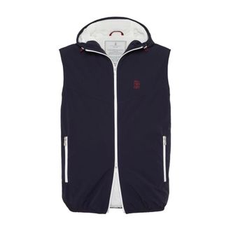 Brunello Cucinelli Vests - Heren - Jassen - Blauw - Maat: 2XL