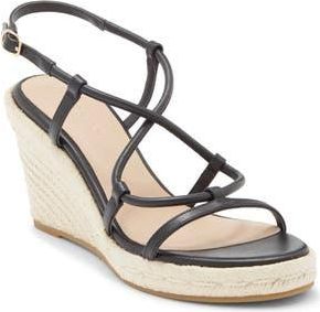 Stuart Weitzman Nilla Espadrille Platform Wedge Sandal in Black at Nordstrom Rack, Size 10.5