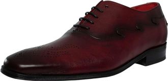 Jeffery West Leren Oxford Schoenen, Rood