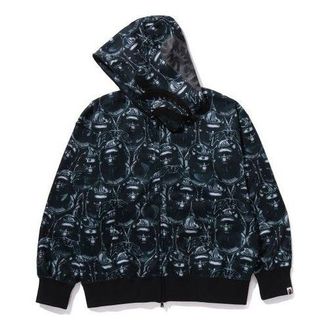 A Bathing Ape Ape Head Graffiti Shark Full Zip Hoodie Black 1J80-115-004-BLK