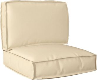 vidaXL vidaXL Pallet Cushion Set 2 pcs Beige 60 x 60 x 12 cm Oxford fabric