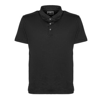 Fedeli Polo Shirts, male, Black, Size: 2XL Cotton Polo Shirt