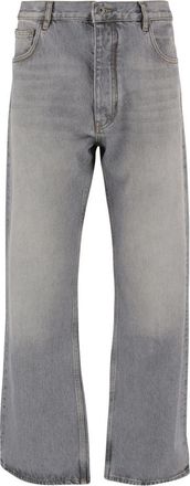 Off-white Diagonal Embroidery Slim Relaxed Jeans - Heren - Regular Fit Jeans - Grijs - W30 - Katoen - Jeans