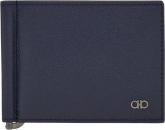 Ferragamo Creditcardhouder - Heren - Portefeuilles - Blauw - ONE Size - Accessoires