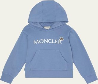 Moncler Boys Embroidered Logo Patch Hoodie, Size 4-6