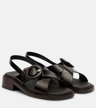 Prada Leather slingback sandals