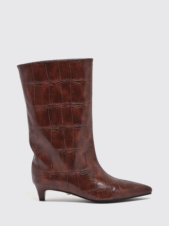 Twentyfourhaitch Flat Ankle Boot Woman color Brown