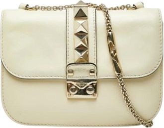 Valentino Pre-owned Mini Bags, female, White, Size: ONE SIZE Pre-owned Leather Shoulder Bag