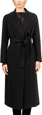 Max Mara Poldo Wrap Coat - Dames - Jas met riem - Zwart - S - Wol - Jassen