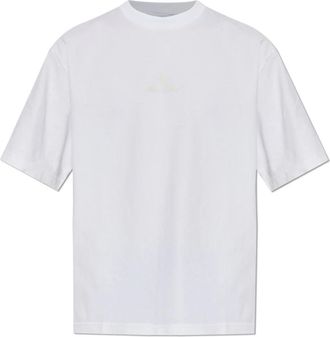 Stone Island Logo T-shirt - Heren - T-shirts - Wit - M - Katoen - Tops