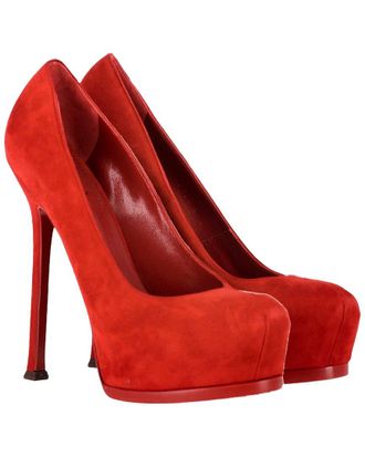 Saint Laurent Womens Suede Tribtoo Pump (Authentic Pre-Loved)