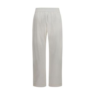 Brunello Cucinelli Womens White Cotton Athletic Pants