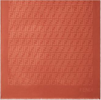 Fendi FF Stole - Dames - Wintersjaals - Rood - ONE Size - Accessoires