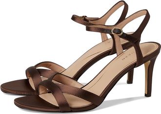 Cole Haan Constantina Sandals High Womens Heels Dark Chocolate Satin : 10.5 B - Medium, Leather