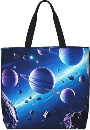 Generic Outer Solar System Shopping Bag Waterproof Handbag Handle Shoulder Bags For Daily Use Ladies Travel