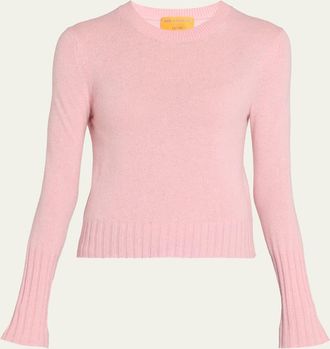 Guest In Residence Shrunken Crewneck Sweater in Cashmere
